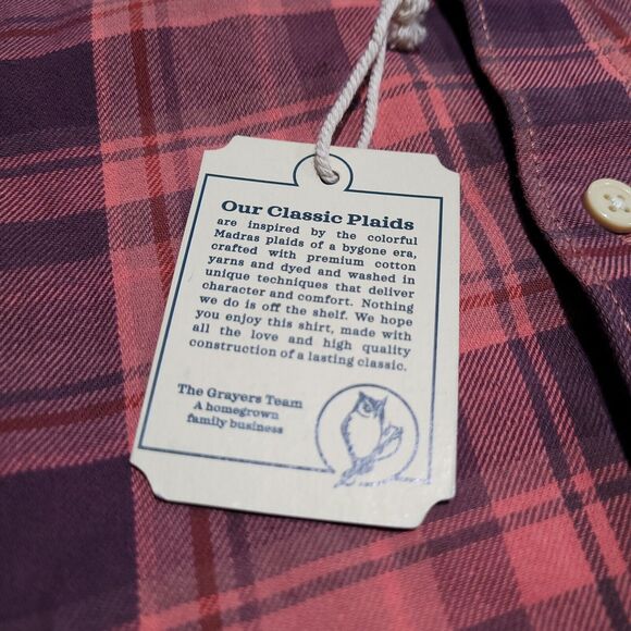 NWT Grayers Classic Plaid Button-Up Short Sleeve Shirt Red 2XL - Picture 8 of 11